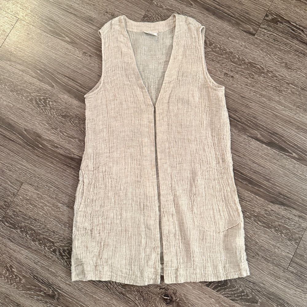 J. Jill Sleeveless Linen Hook Closure